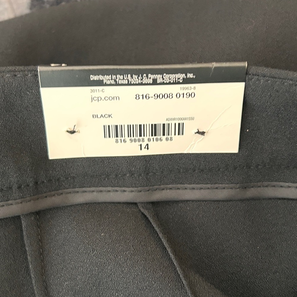 Worthington Wide Leg Black Trousers 14 - Picture 6 of 7